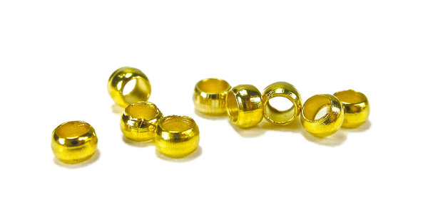 200 Stück Gold Crimps Perlen 1,5mm Quetschperlen Spacer kapseln