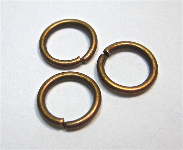 100 Stück Kupfer Offene Biegeringe 7mm Spaltring Binderinge Federringe Ösen Ringe