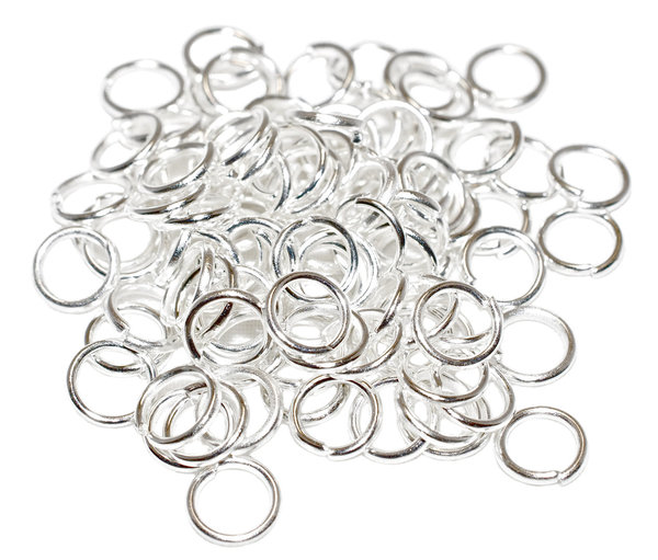 100 Stk Silber Offene Biegeringe 6mm Spaltring Binderinge Federringe Ösen Ringe