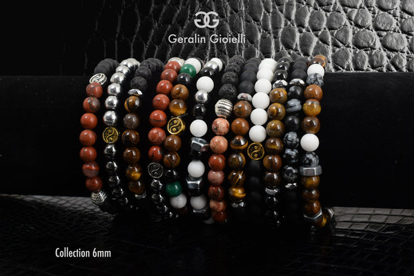 Geralin Gioielli Chakra Yoga Armband Buddhistische Gebets Perlen Armreif Unisex